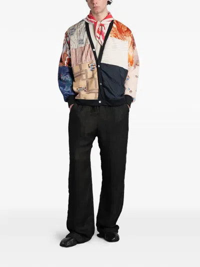 Needles Patchwork V-neck Shirt Jacket In Multi