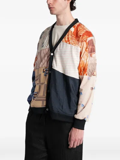 Needles Patchwork V-neck Shirt Jacket In Multi