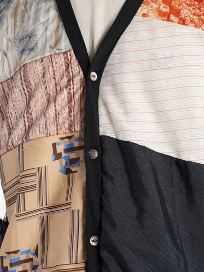 Needles Patchwork V-neck Shirt Jacket In Multi