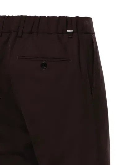 Be Able Elasticated-waistband Tailored Trousers In Brown