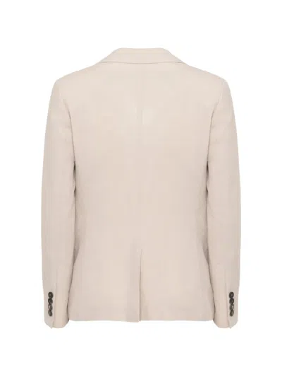 Rrd Notched-lapel Breasted Jacket In Neutral