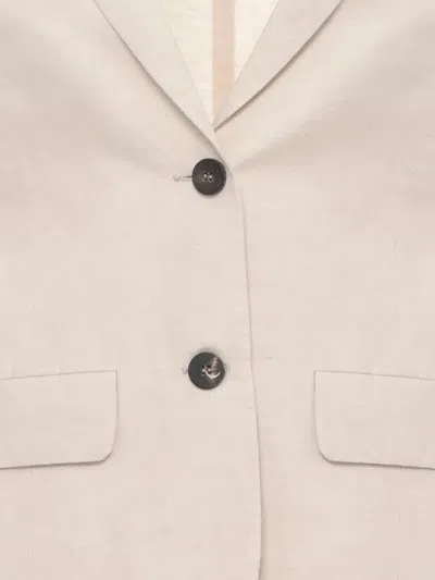Rrd Notched-lapel Breasted Jacket In Neutral