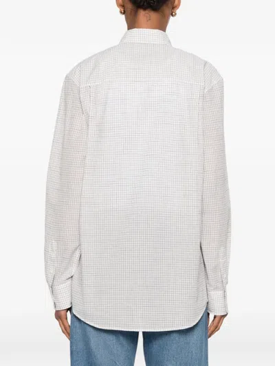 The Row Dalan Check-pattern Long-sleeve Shirt In White