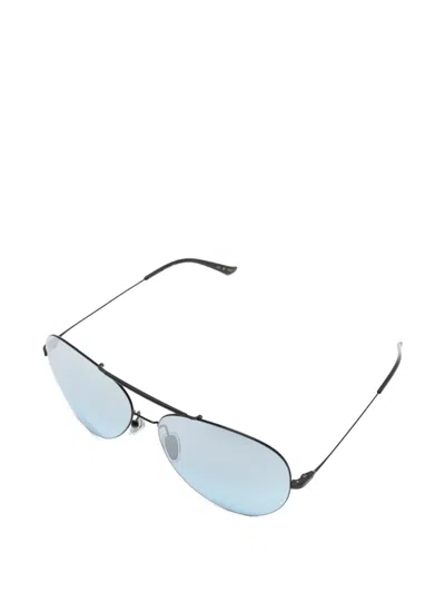 Gucci Pilot-frame Double-bridge Sunglasses In Blue