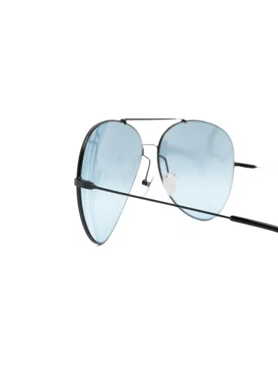 Gucci Pilot-frame Double-bridge Sunglasses In Blue