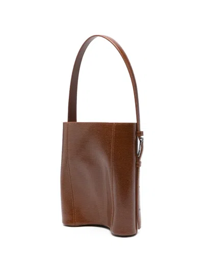 Coperni Lizard-effect Shoulder Bag In Brown