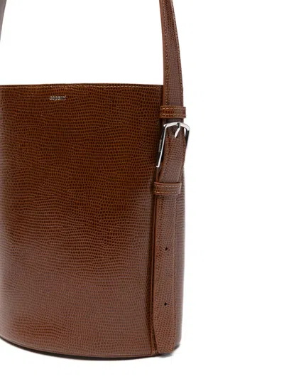 Coperni Lizard-effect Shoulder Bag In Brown
