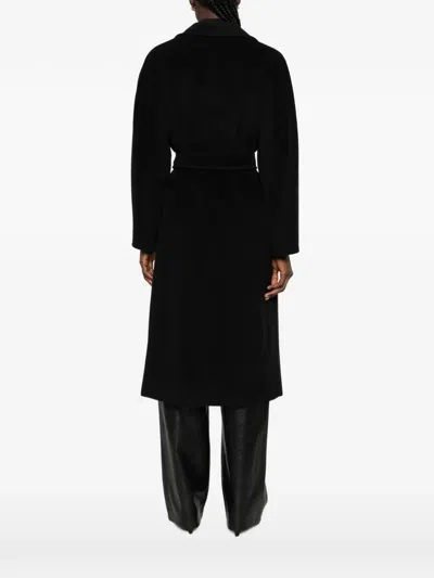 Max Mara Double-breasted Belted Coat In Black