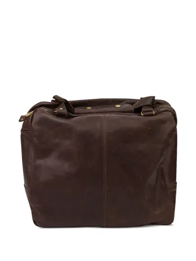 Aimé Leon Dore Vanson Skeleton-patch Shoulder Bag In Brown