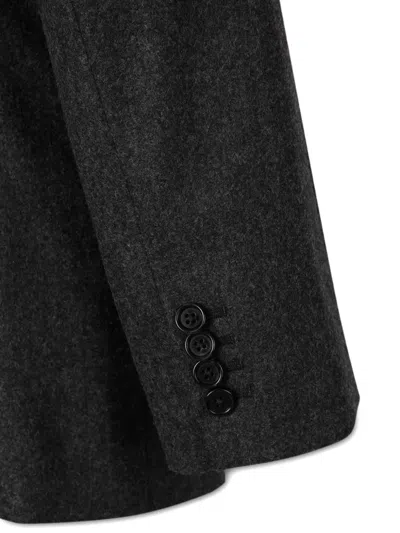 Jil Sander Collarless Button-up Jacket In Gray