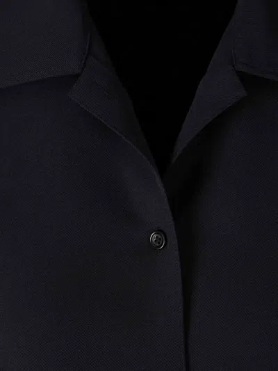 Jil Sander Button-up Single-breasted Coat In Blue