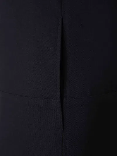 Jil Sander Button-up Single-breasted Coat In Blue