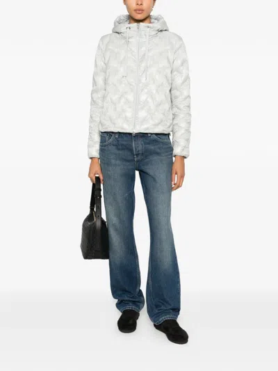 Herno Quilted Hooded Jacket In Gray