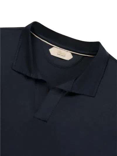 Aurélien Buttonless Cotton T-shirt In Blue