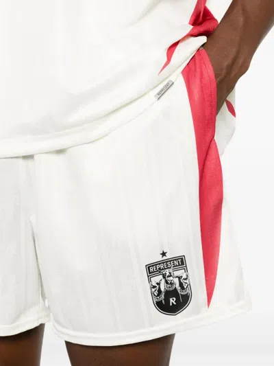 Represent Spike Logo-patch Panelled Shorts In Multi