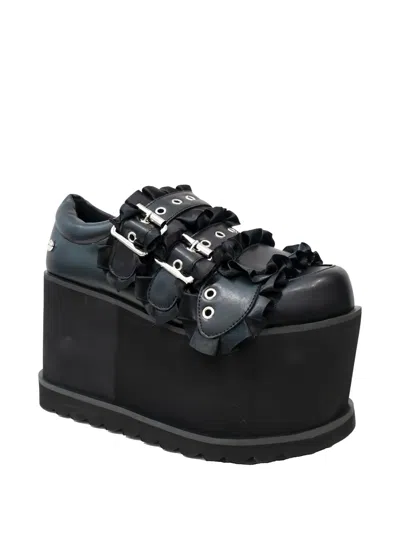 Altercore Lora Ruffled Platform Shoes In Black