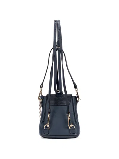 Pre-owned Chloé Faye Backpack In Blue