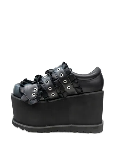 Altercore Lora Ruffled Platform Shoes In Black