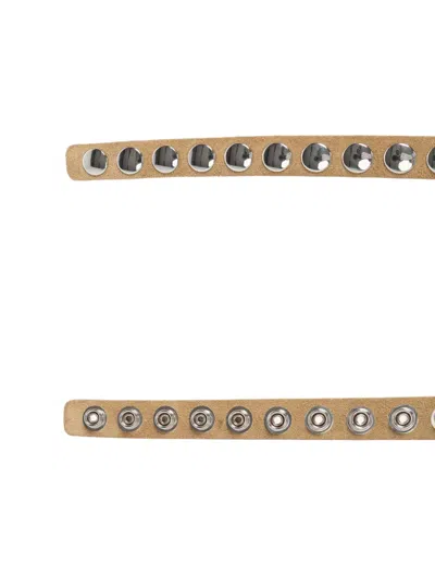 Iro Stud-embellished Leather Belt In Brown
