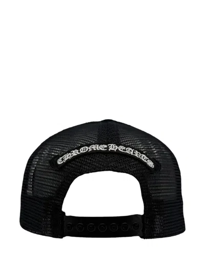 Chrome Hearts Leather-patch Trucker Hat In Black