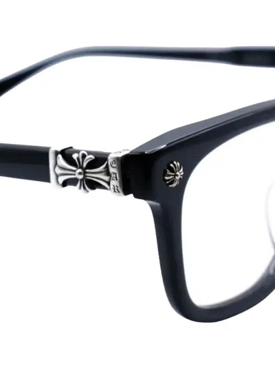 Chrome Hearts Logo-detail Rectangle-frame Glasses In Red