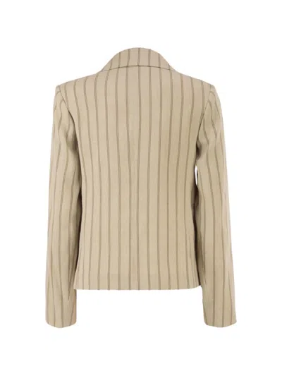 Antonelli Pinstriped Single-breasted Blazer In Neutral