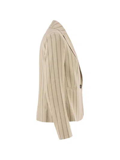 Antonelli Pinstriped Single-breasted Blazer In Neutral