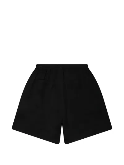 Represent Logo-embroidered Drawstring Shorts In Black