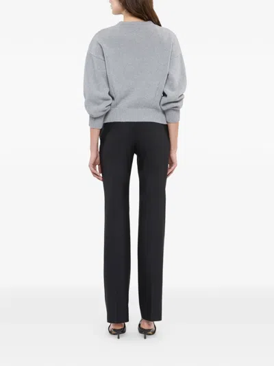 Another Tomorrow Cashmere And Wool-blend Sweater In Heather Grey