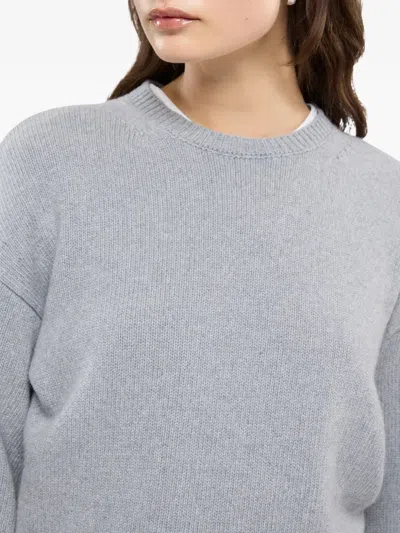 Another Tomorrow Cashmere And Wool-blend Sweater In Heather Grey