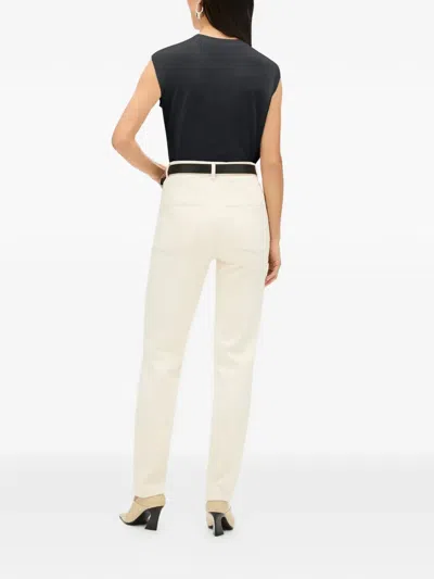 Another Tomorrow Wool Sleeveless Top In Black