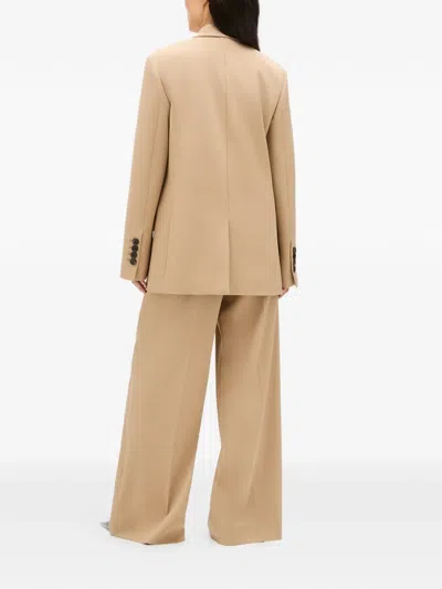 Another Tomorrow Oversized Peak-lapel Blazer In Brown
