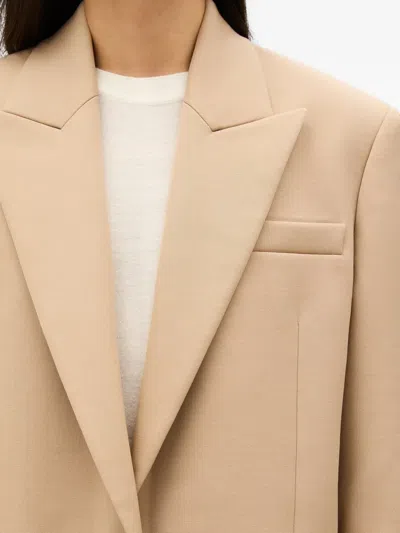 Another Tomorrow Oversized Peak-lapel Blazer In Brown