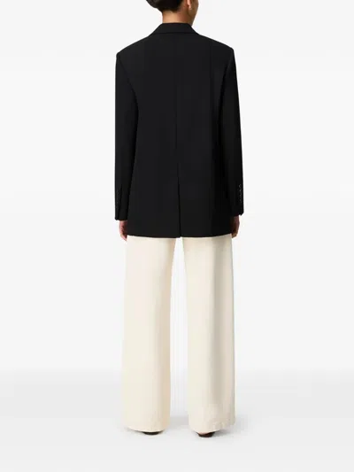 Another Tomorrow Oversized Peak-lapel Blazer In Black