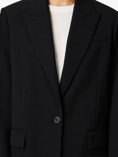 Another Tomorrow Oversized Peak-lapel Blazer In Black