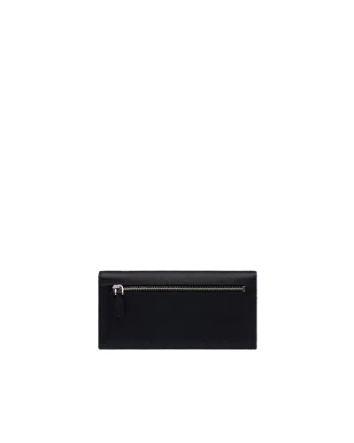 Prada Logo Wallet In Black