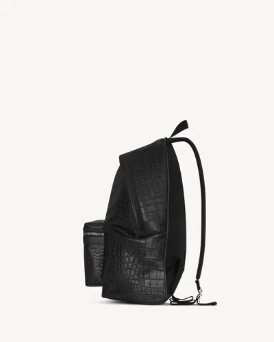 Saint Laurent Zippered Backpack In Black