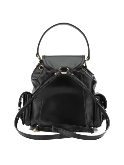 Miu Miu Flap Backpack In Black