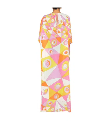 Pucci Occhi-print Cotton Muslin Maxi Caftan Dress In Multi