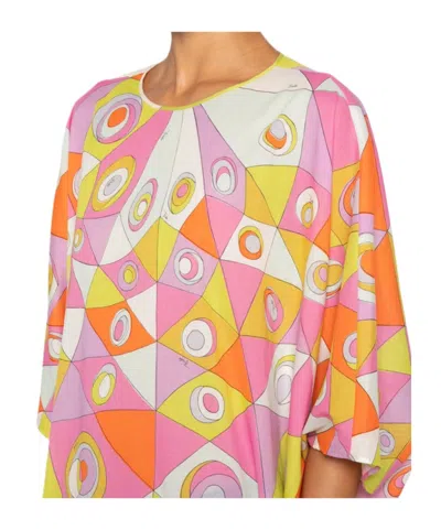 Pucci Occhi-print Cotton Muslin Maxi Caftan Dress In Multi
