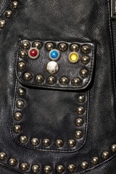 Dsquared2 Stud-embellished Leather Biker Jacket In Black
