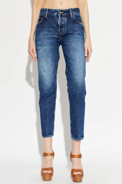 Dsquared2 Belt Loop Jeans In Blue