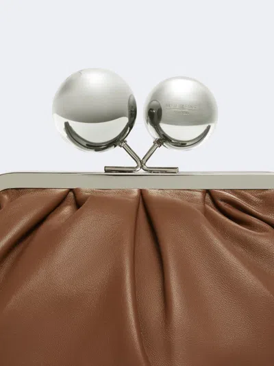 Weekend Max Mara Medium-sized Pasticcino Clutch In Brown