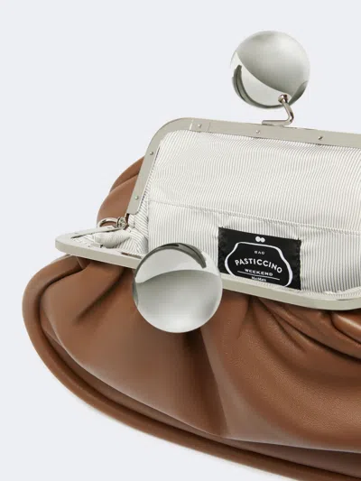 Weekend Max Mara Medium-sized Pasticcino Clutch In Brown