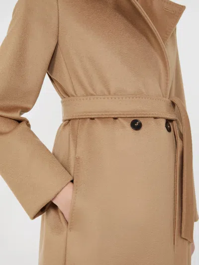 Max Mara Wool Robe Coat In Brown