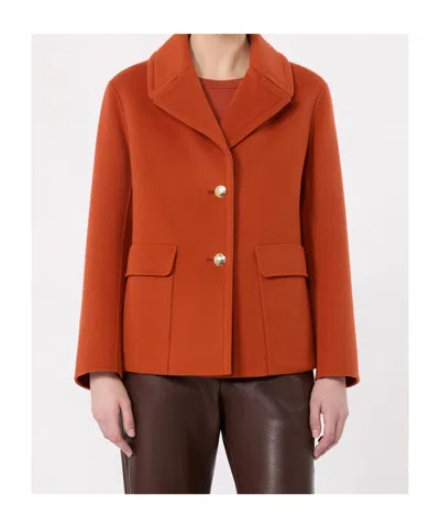 Max Mara Long Sleeve Jacket In Red