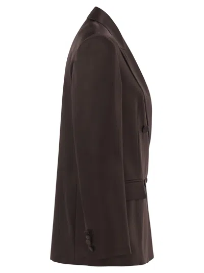 Max Mara Arca Double-breasted Blazer In Brown