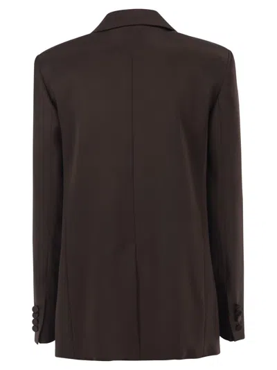Max Mara Arca Double-breasted Blazer In Brown