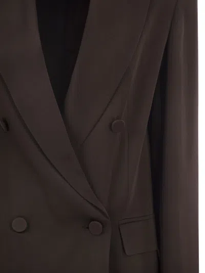 Max Mara Arca Double-breasted Blazer In Brown