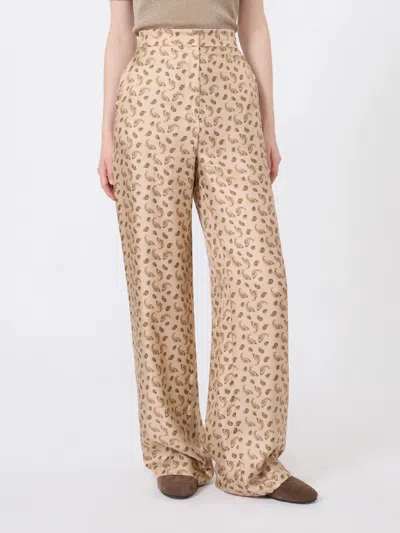 Max Mara Patterned Casual Pants In Brown